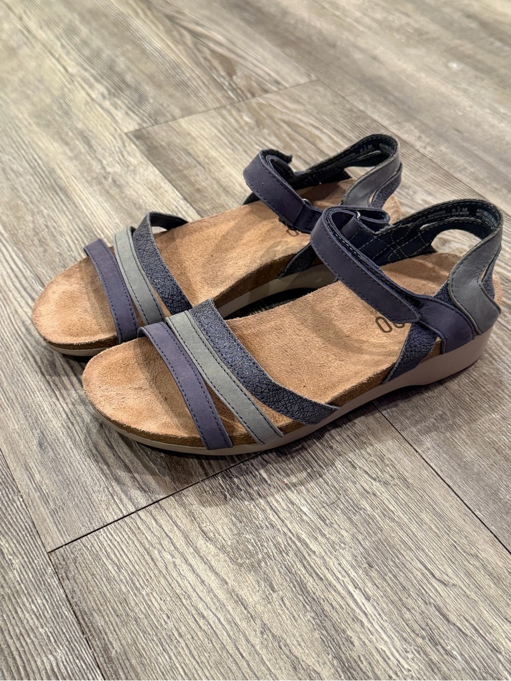 Munro Summer Size 5.5M US Blue Combo Nubuck Sandals Gorpcore Preppy Hippie